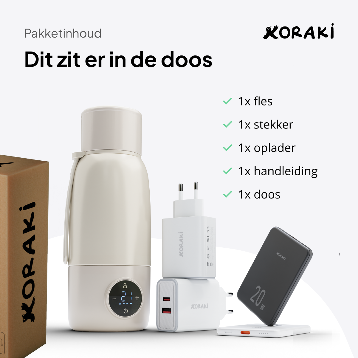Koraki® Thermosfles Flessenwarmer